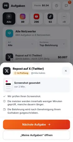 Zur Prüfung gesendet