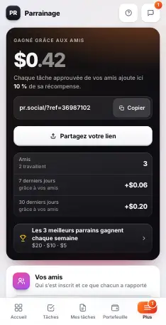 Vos amis et leur apport