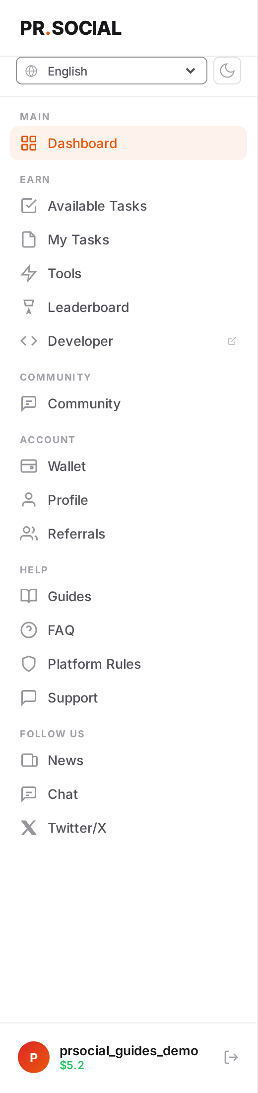 Sidebar navigation